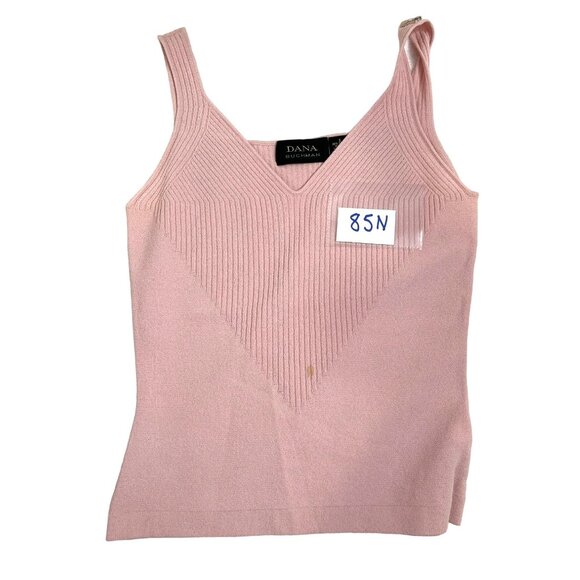 Dana Bachman Pink Small V-Neck Tank Top 85n - Picture 6 of 6